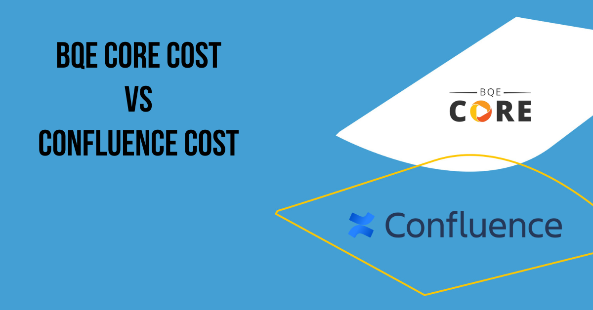 BQE Core Cost vs Confluence Cost - Best Project Management Software 2023