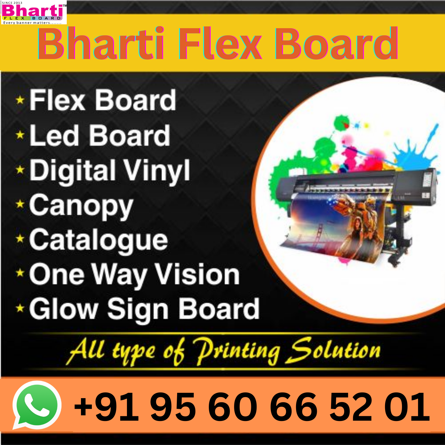 Printing Services In Delhi : Bharti Flex Board